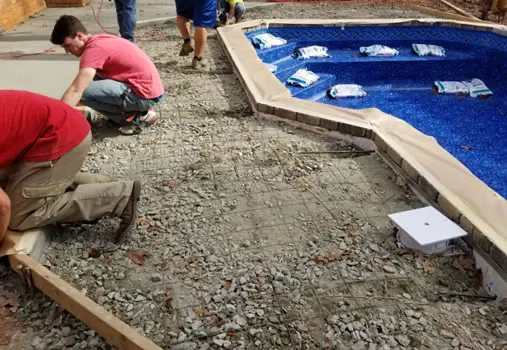 Pouring Concrete for Pool